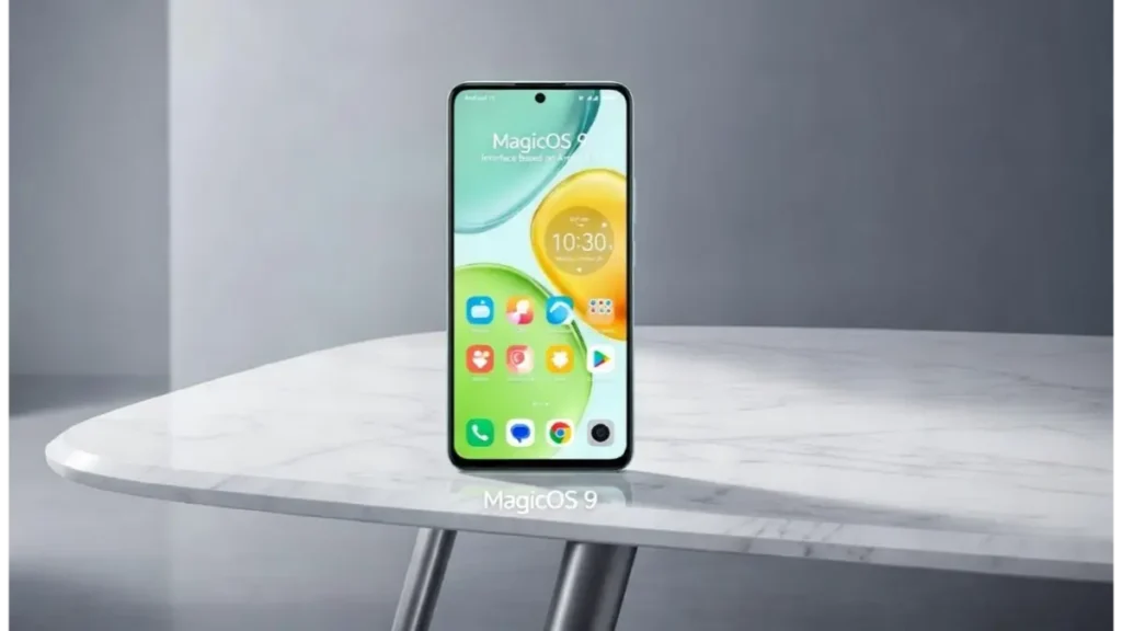 Honor X6d front display showing MagicOS 9 user interface.