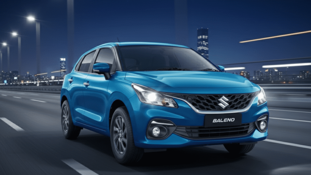 Maruti Suzuki Baleno running on highway