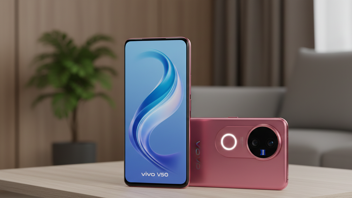 Vivo V50 5G front and back on table