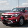 Kia Seltos running on highway