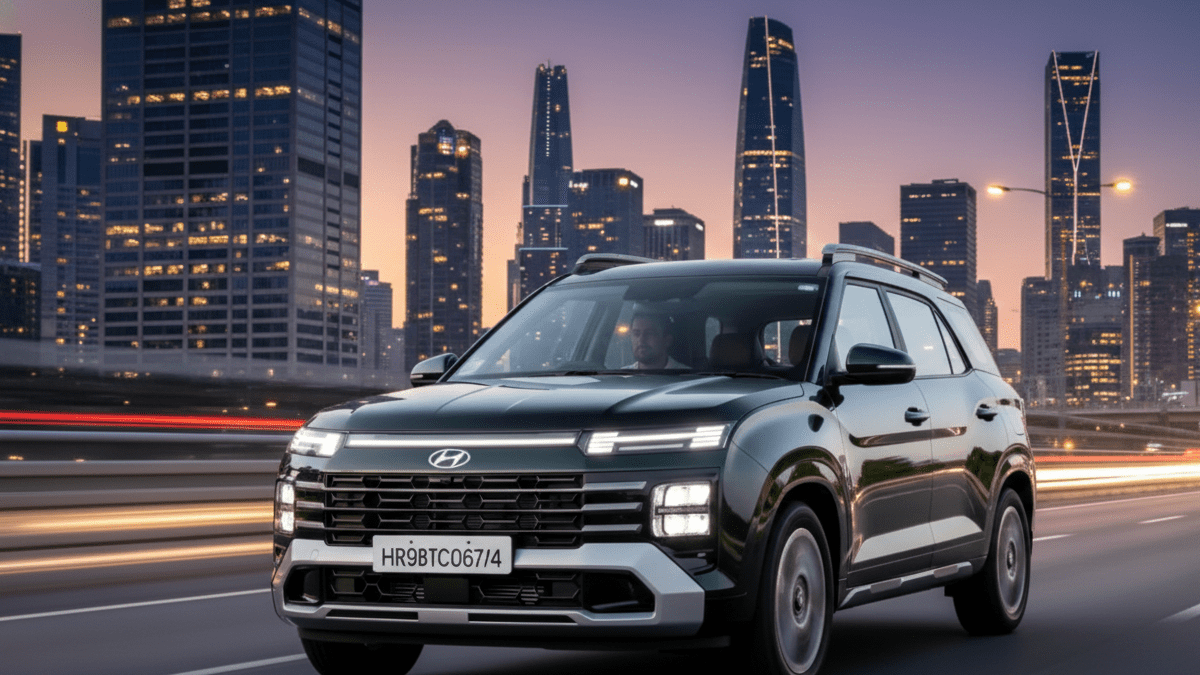 Hyundai Alcazar running on highway