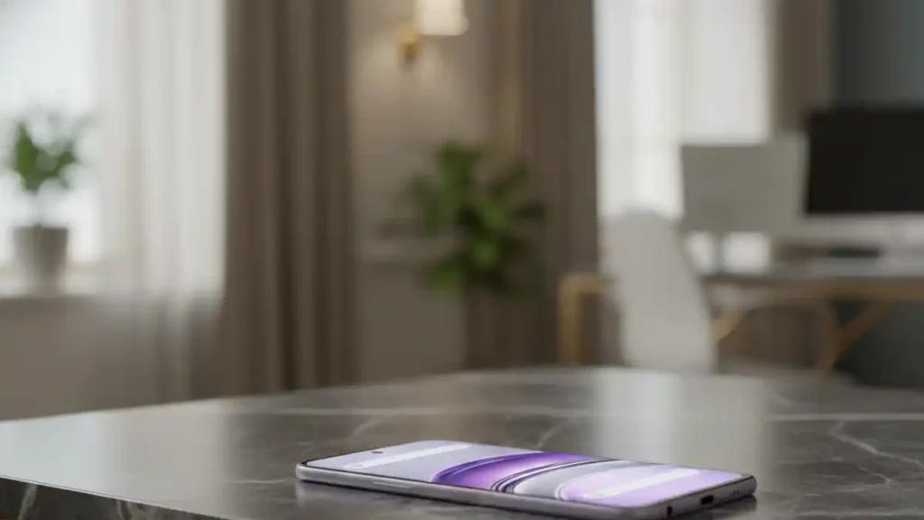 Front view of Realme P3 Lite 5G showcasing the display.