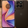 Moto G77 front and back design on table