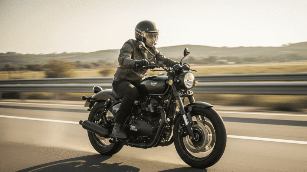 Royal Enfield Shotgun 650 premium bobber style motorcycle