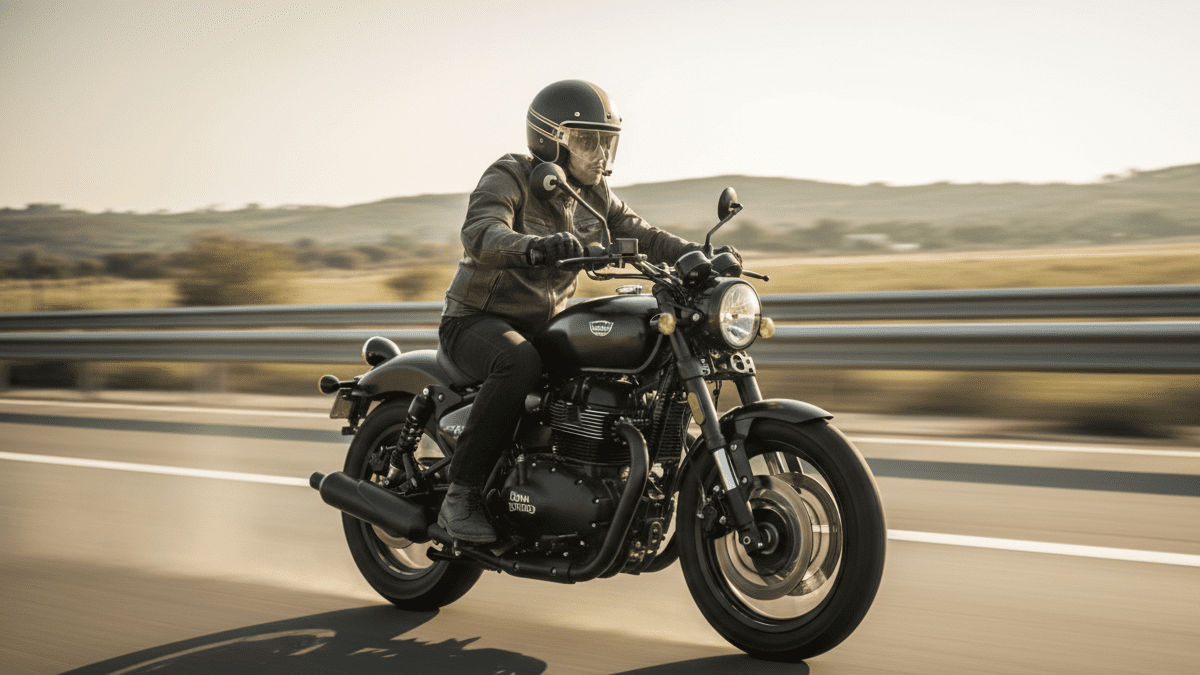 Royal Enfield Shotgun 650 premium bobber style motorcycle