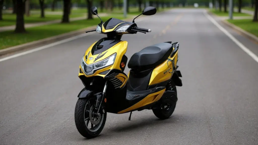 Side profile of Okinawa Praise Pro electric scooter.