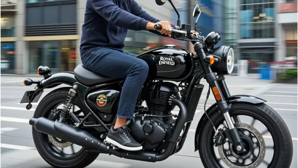 Royal Enfield Shotgun 650 riding comfort and handlebar view