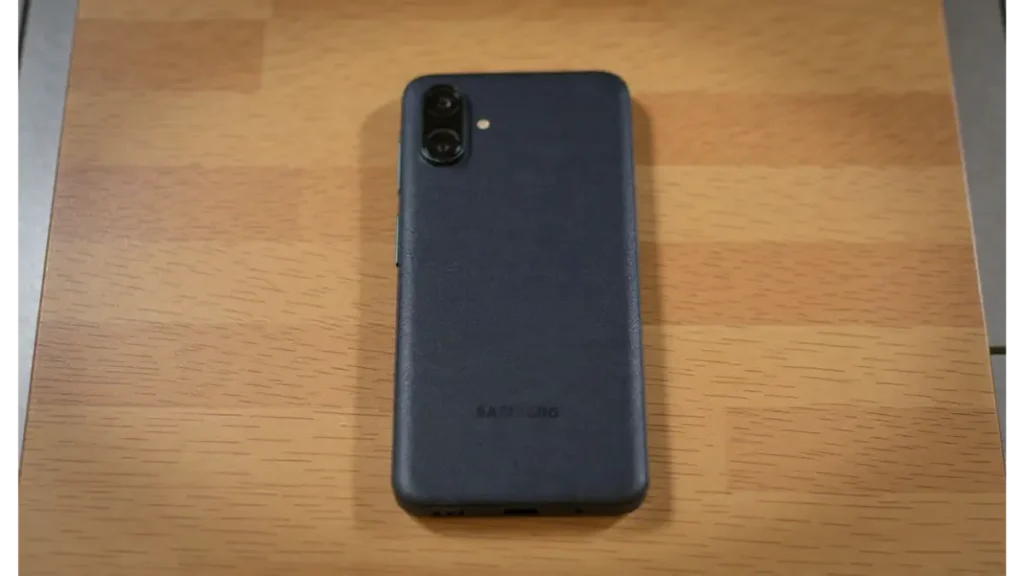 Samsung Galaxy F70e 5G back view