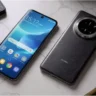Huawei Mate 80 Pro front display and back leather finish design.