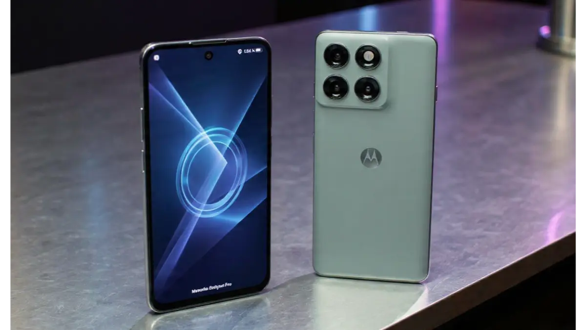 Motorola Edge 60 Pro front curved display and back design.