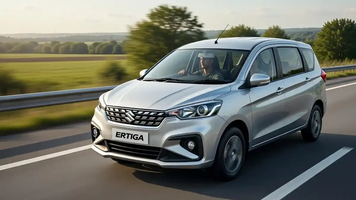 Maruti Suzuki Ertiga MPV running on a highway