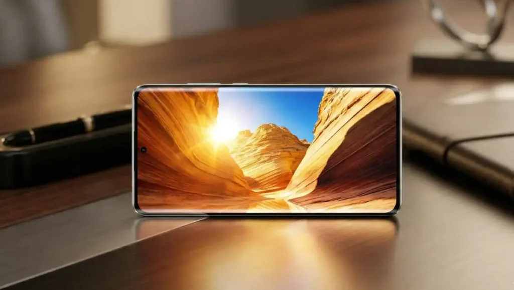 Front view of Motorola Edge 70 Fusion showcasing the 5,200 nits bright display.