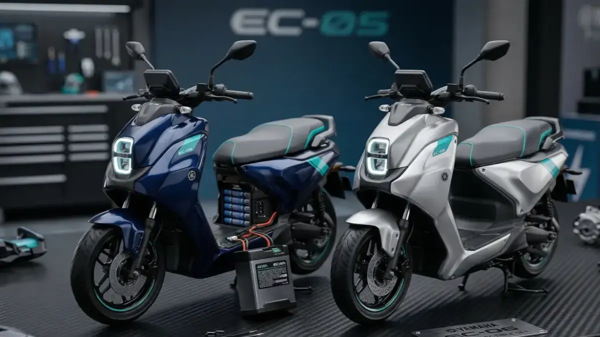 Yamaha EC-06 on a stylish desk showcasing futuristic LED design.