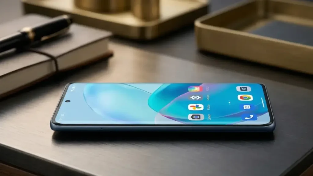 Front view of Motorola Edge 60 Fusion showcasing the curved display.