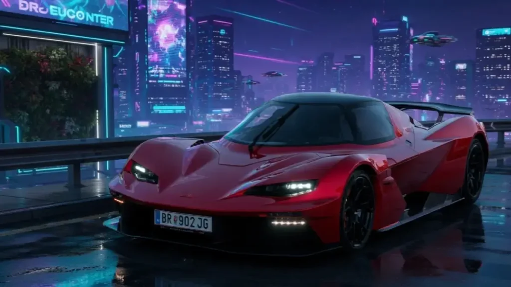 Side profile of KTM X-Bow GT-XR highlighting its aerodynamic racing silhouette.