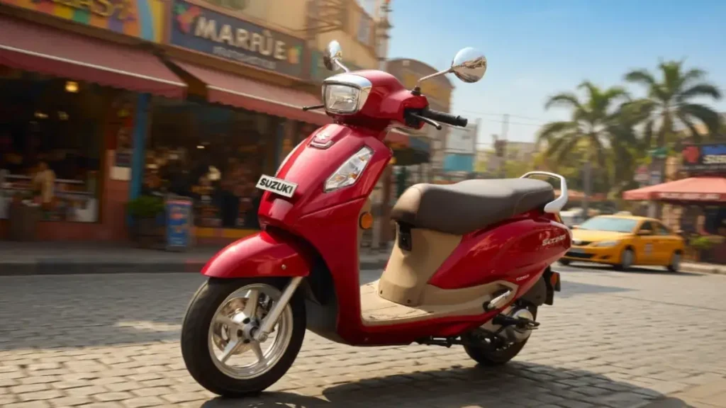 Suzuki Access 125 highlighting its classic.