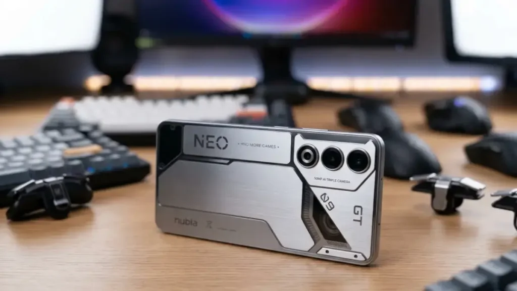 Rear camera design of Nubia Neo 5 GT highlighting the minimal bump.