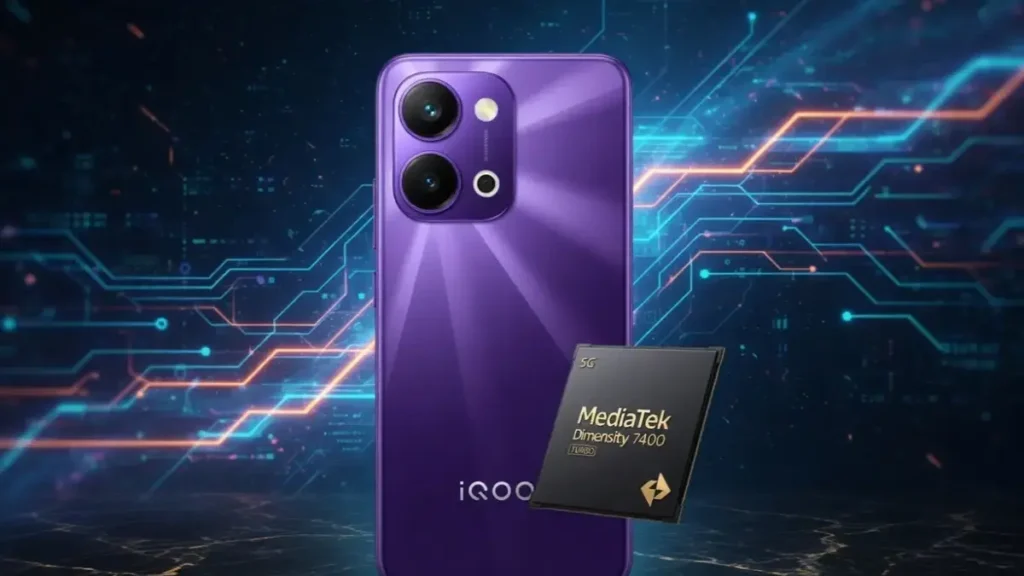 Close-up of iQOO Z11x 5G 50MP dual camera setup.