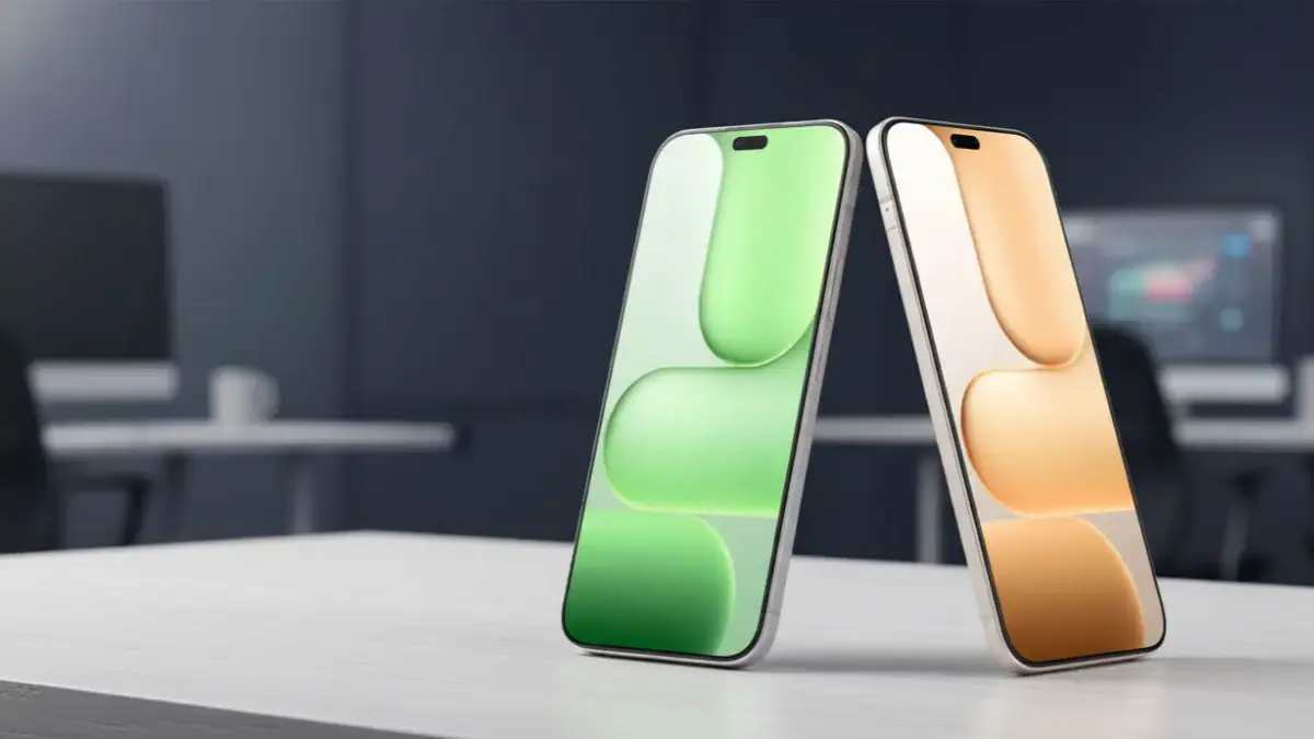 Honor X80i front and slim side profile on a stylish desk.