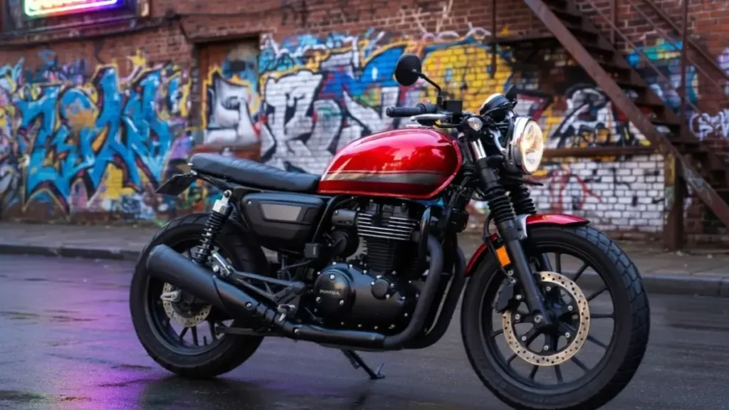 Side profile of Honda CB350