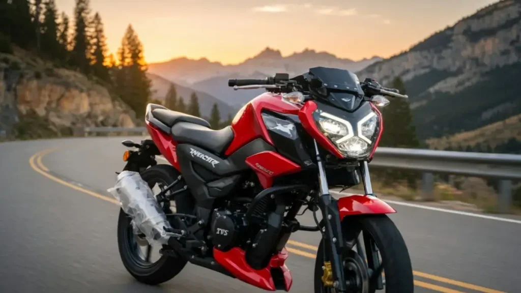 Side profile of TVS Raider 125