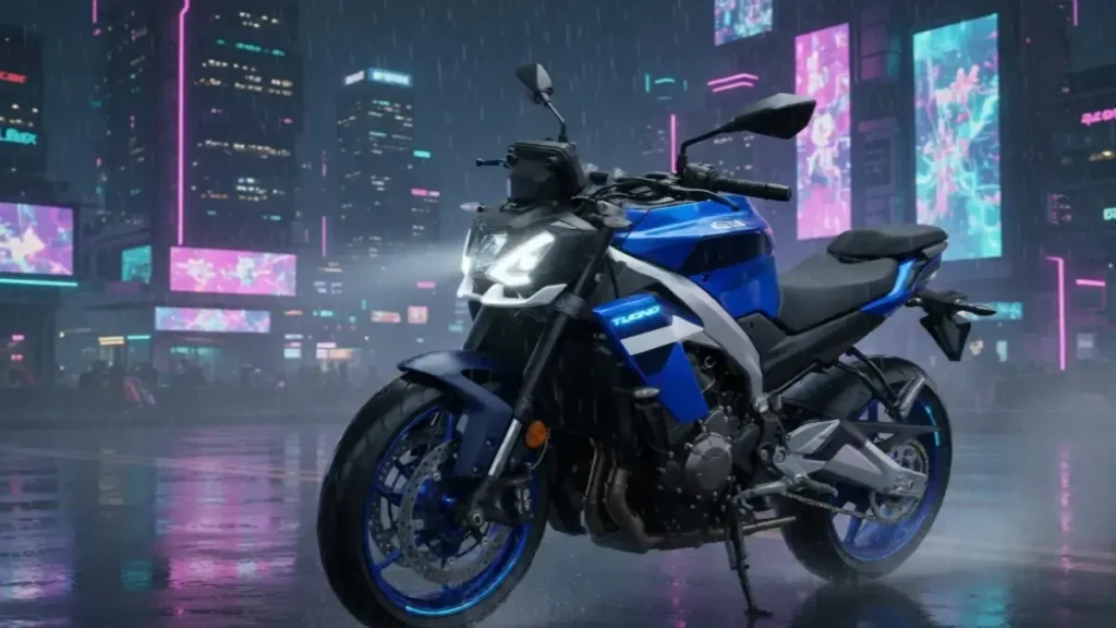 Side profile of Aprilia Tuono 457