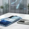 Vivo T5 Pro 5G smartphones on a stylish desk highlighting the slim design and 9,020mAh battery.