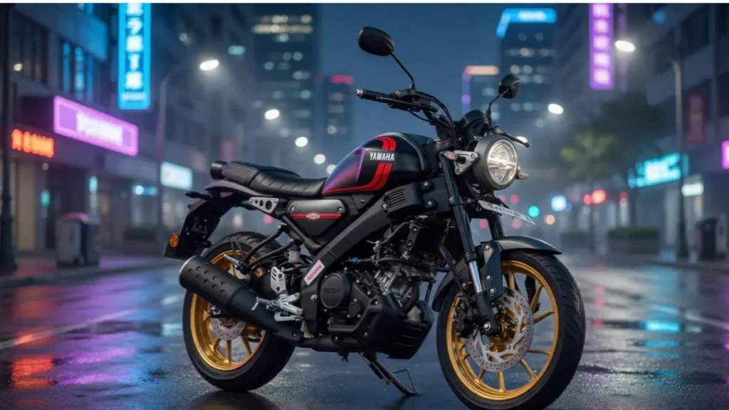 Side profile of Yamaha XSR 155 2026 showcasing its compact stance and premium build quality.
