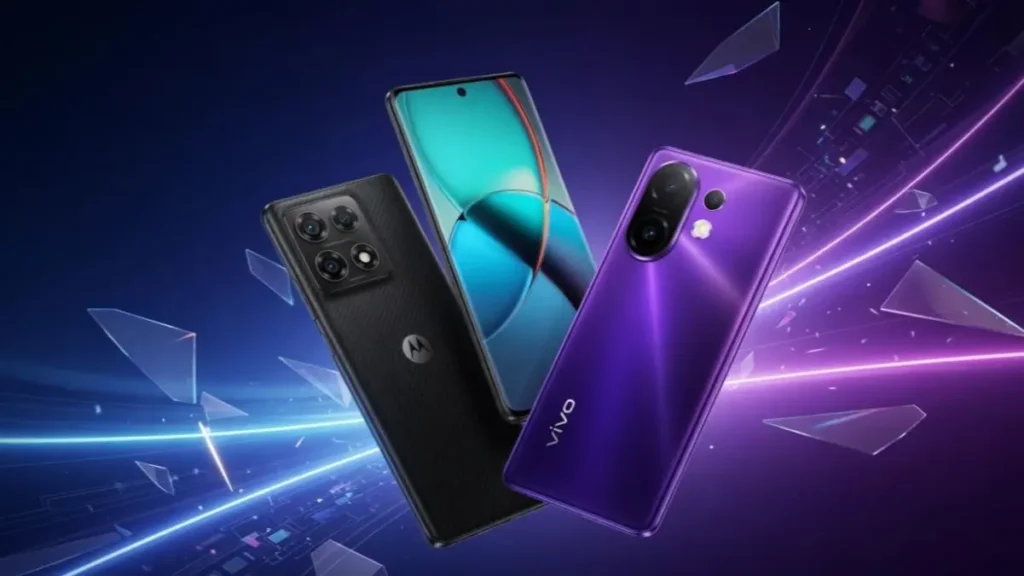 Rear camera and design comparison of Vivo T5 Pro vs Edge 70 Fusion