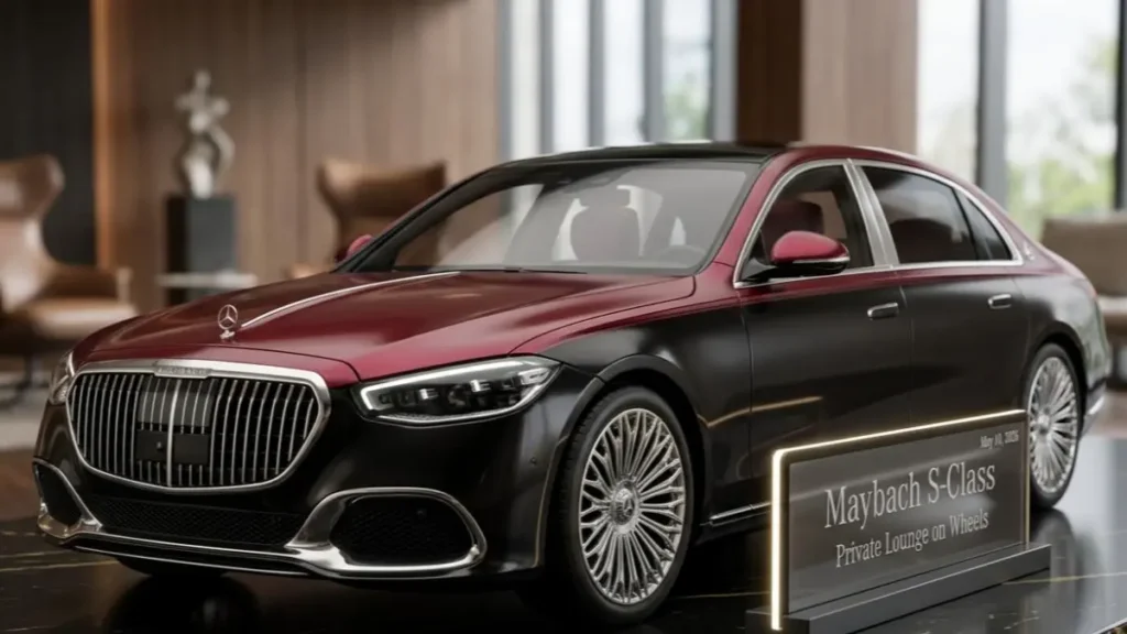 Mercedes-Benz Maybach S-Class on a stylish desk highlighting its ultra-luxury design.