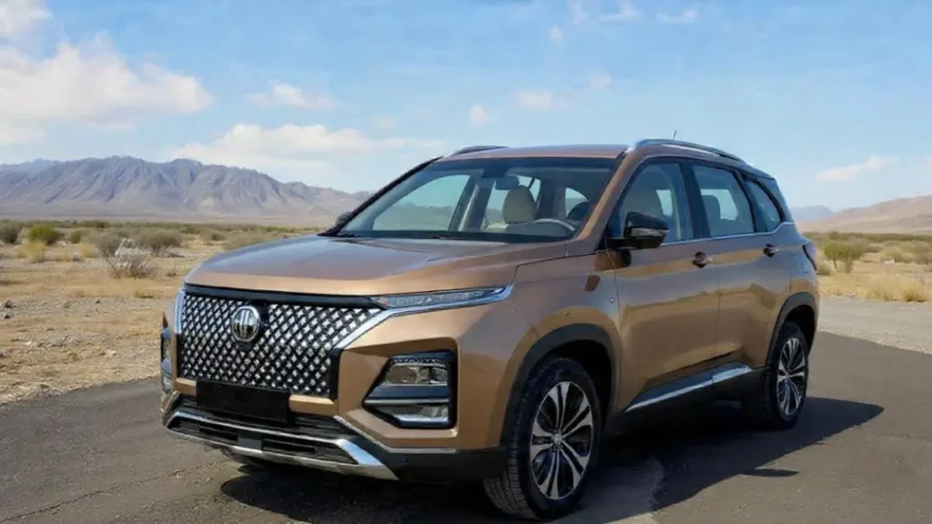 Side profile of MG Hector Smart Pro showcasing its road presence and LED lighting.