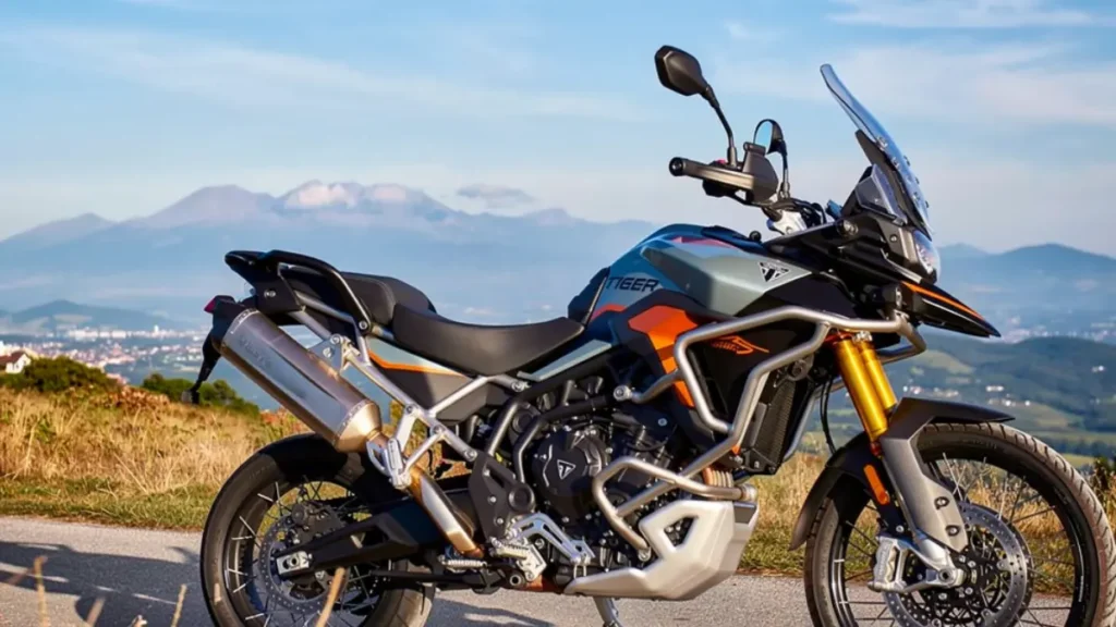 Side view of Triumph Tiger 900 Alpine Edition