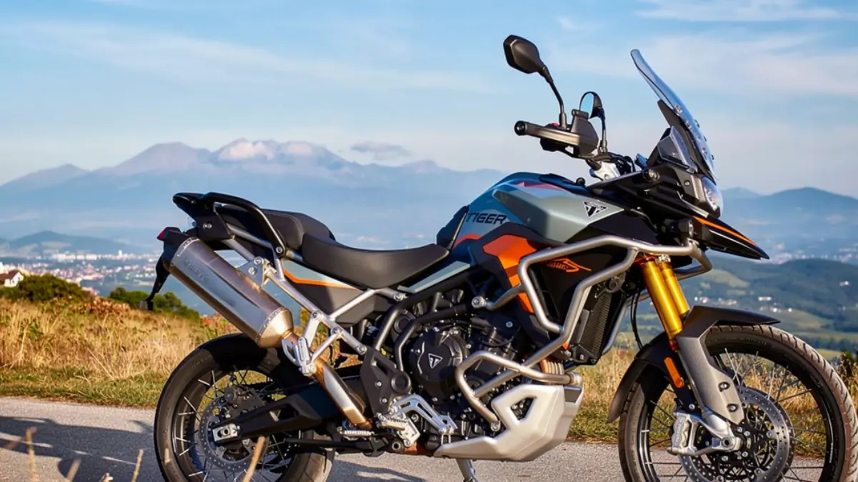Side view of Triumph Tiger 900 Alpine Edition