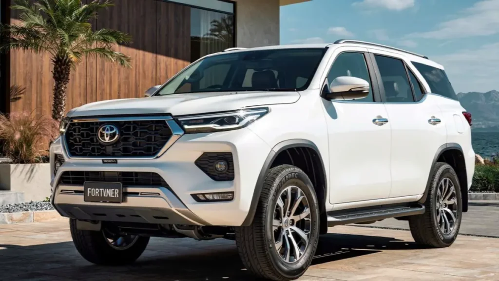 Side profile of Next-Gen Toyota Fortuner showcasing its premium look and off-road capability.