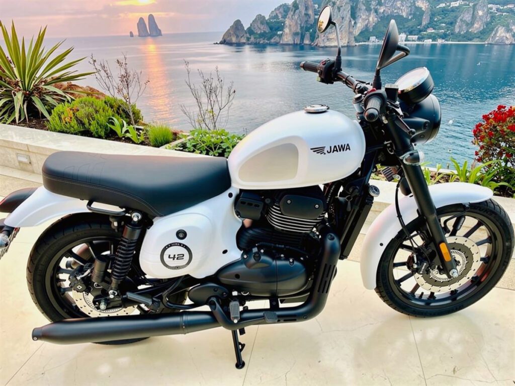Side view of Jawa 42 Bike