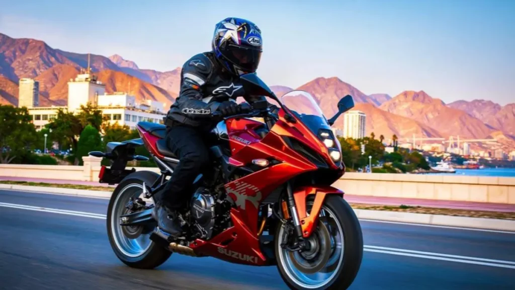 Suzuki GSX-8R Bike on highway